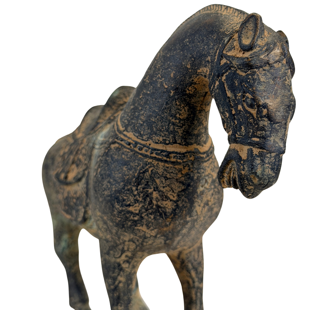 Chinese vintage paardensculptuur naar Tang-dynastieke modellen