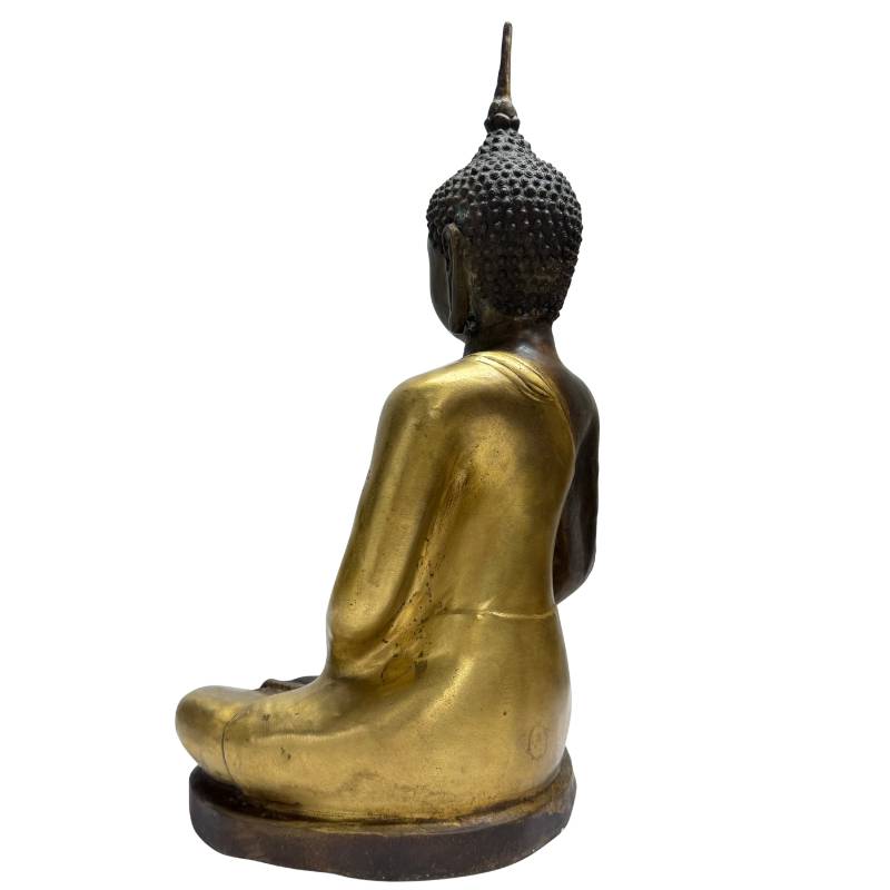 Chinese bronzen zittende Boeddha in dhyana mudra, Yongle-stijl
