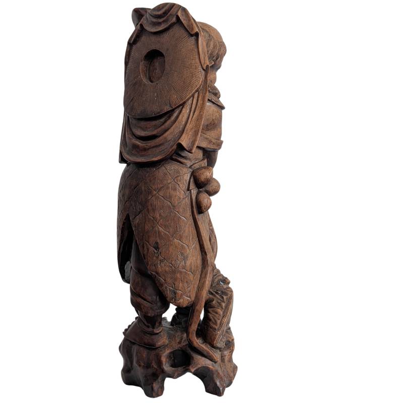 Japans houten Ebisu beeld, god van voorspoed en geluk