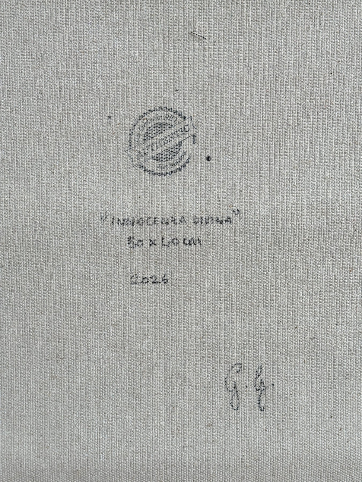 Detail van de handtekening G.G. en het officiële galerijstempel van La Galerie 991.