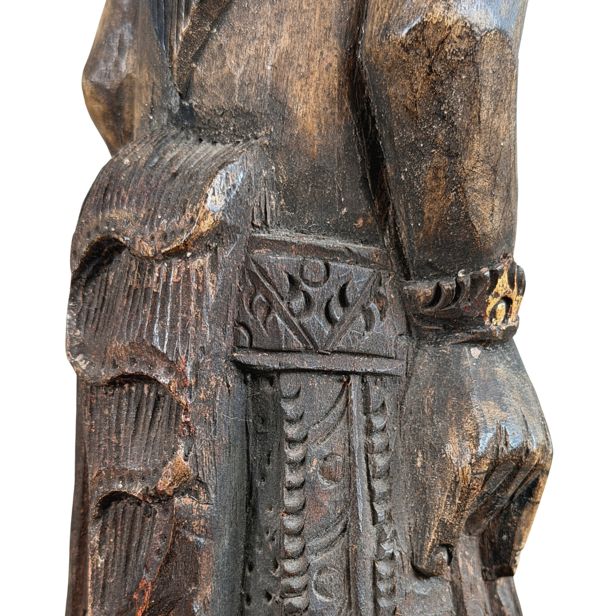 Gordel en middenpaneel van achteren