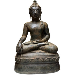 XXL Groot Bronzen Boeddha Beeld – Thai Sukhothai Stijl – Zwaar Brons – 70 cm hoog
