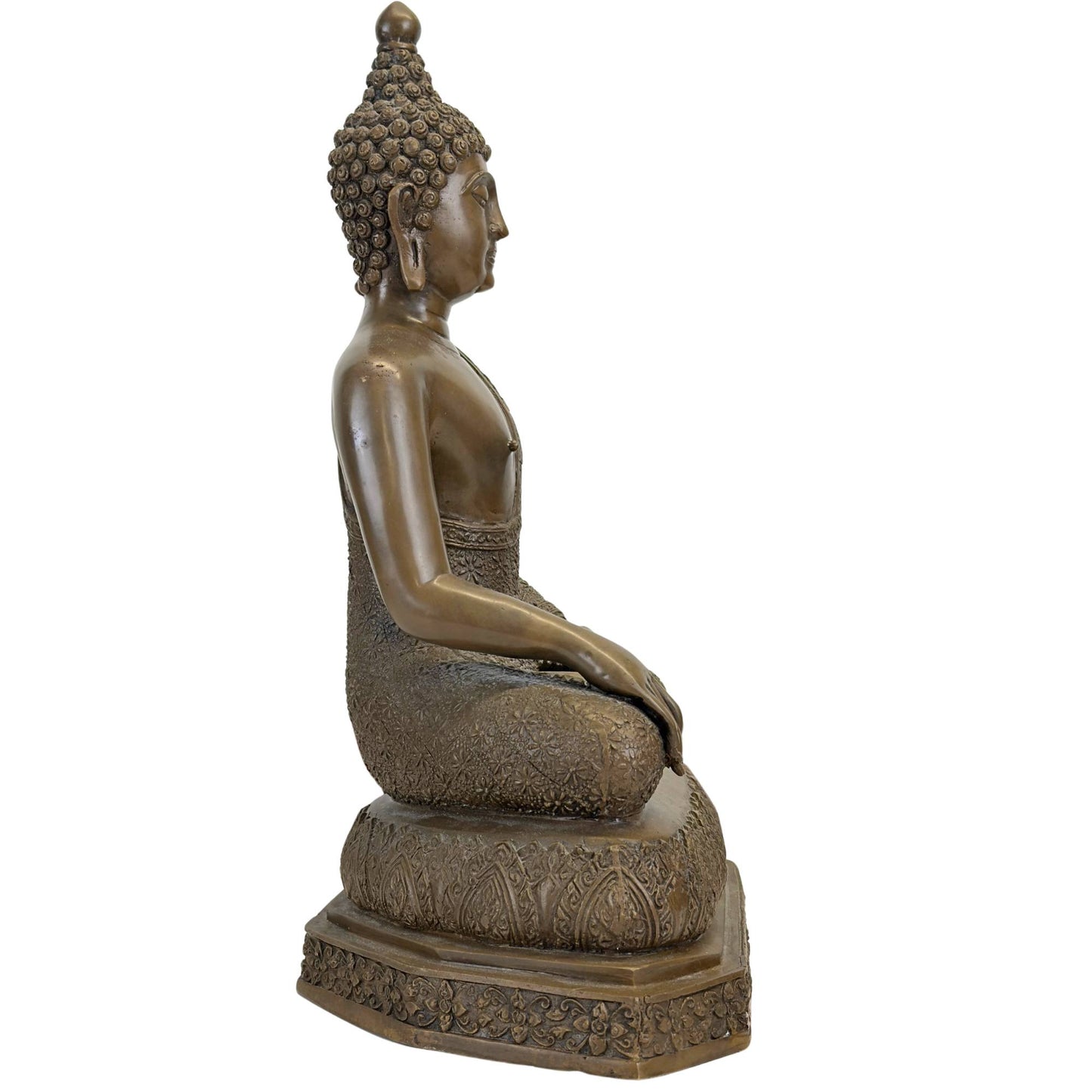 Elegante Thaise Shakyamuni Boeddha gegoten in een zware bronslegering