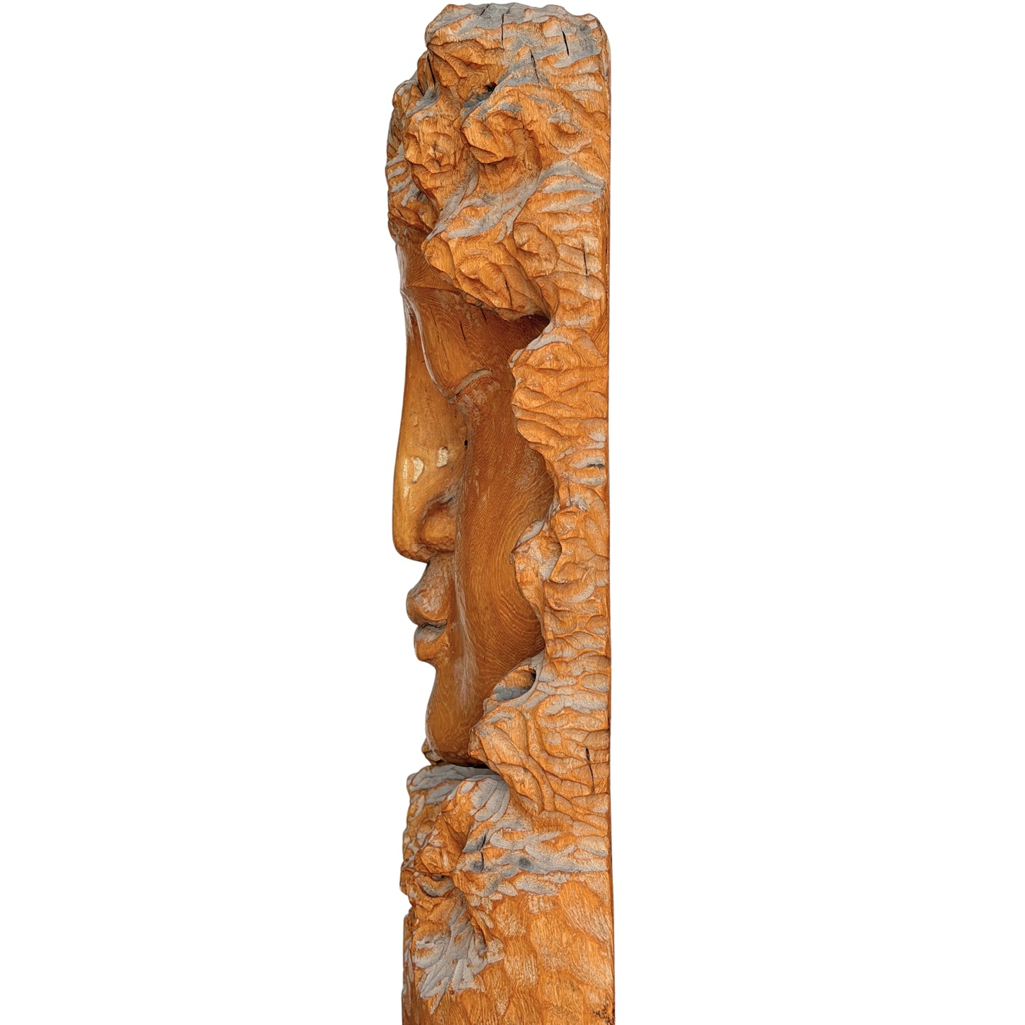 Grote Kwan Yin houten wanddecoratie voor bijzonder interieur