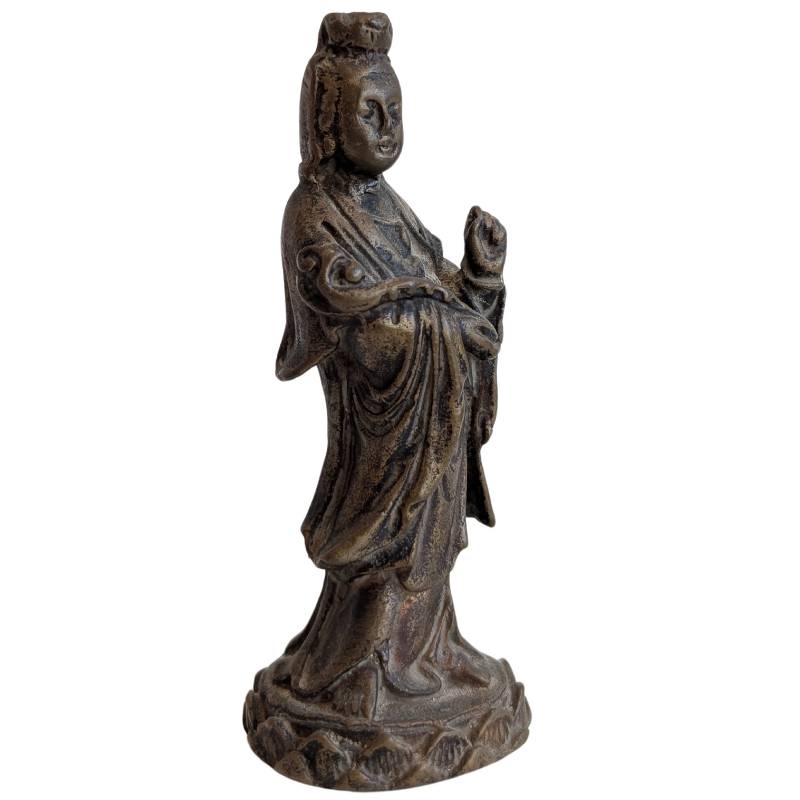 Persoonlijk Guanyin devotiebeeld in brons om mee te dragen