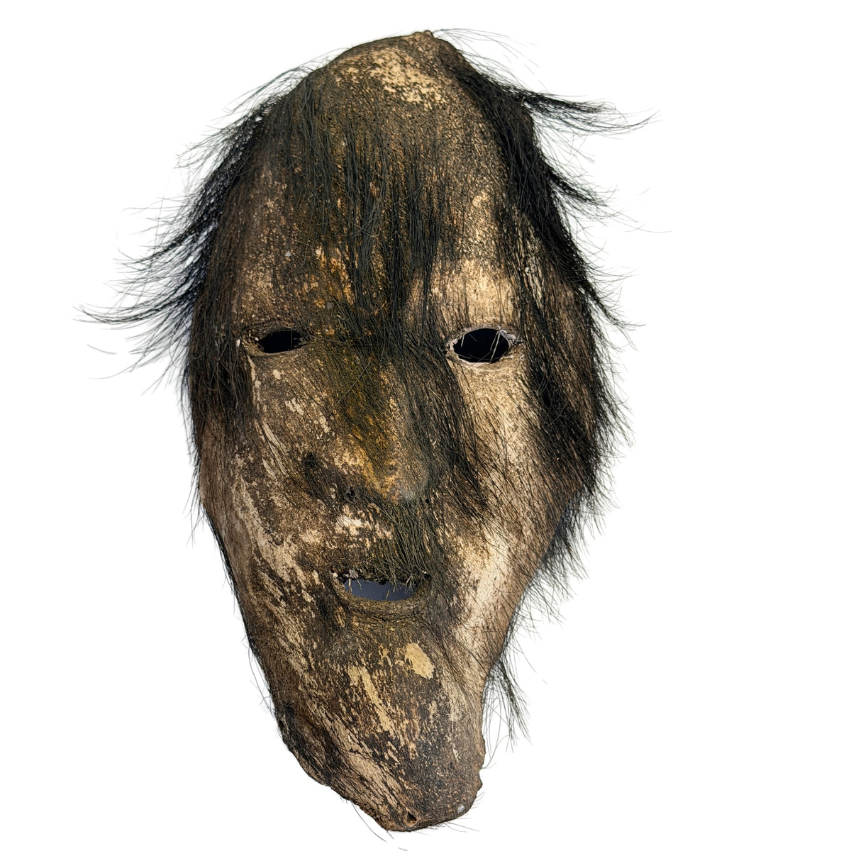 Gurung- of Magar-sjamanenmasker uit Nepal met oog- en mondopeningen