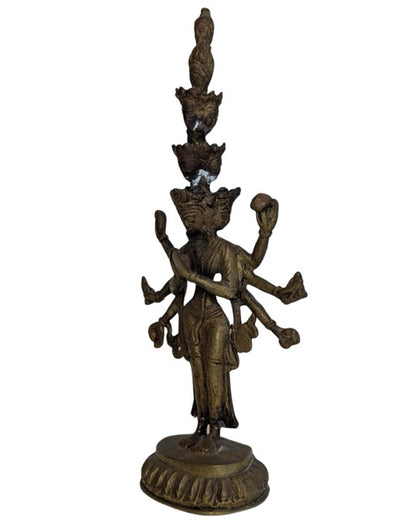 Handgegoten antiek brons Avalokiteshvara Sahasrabhuja