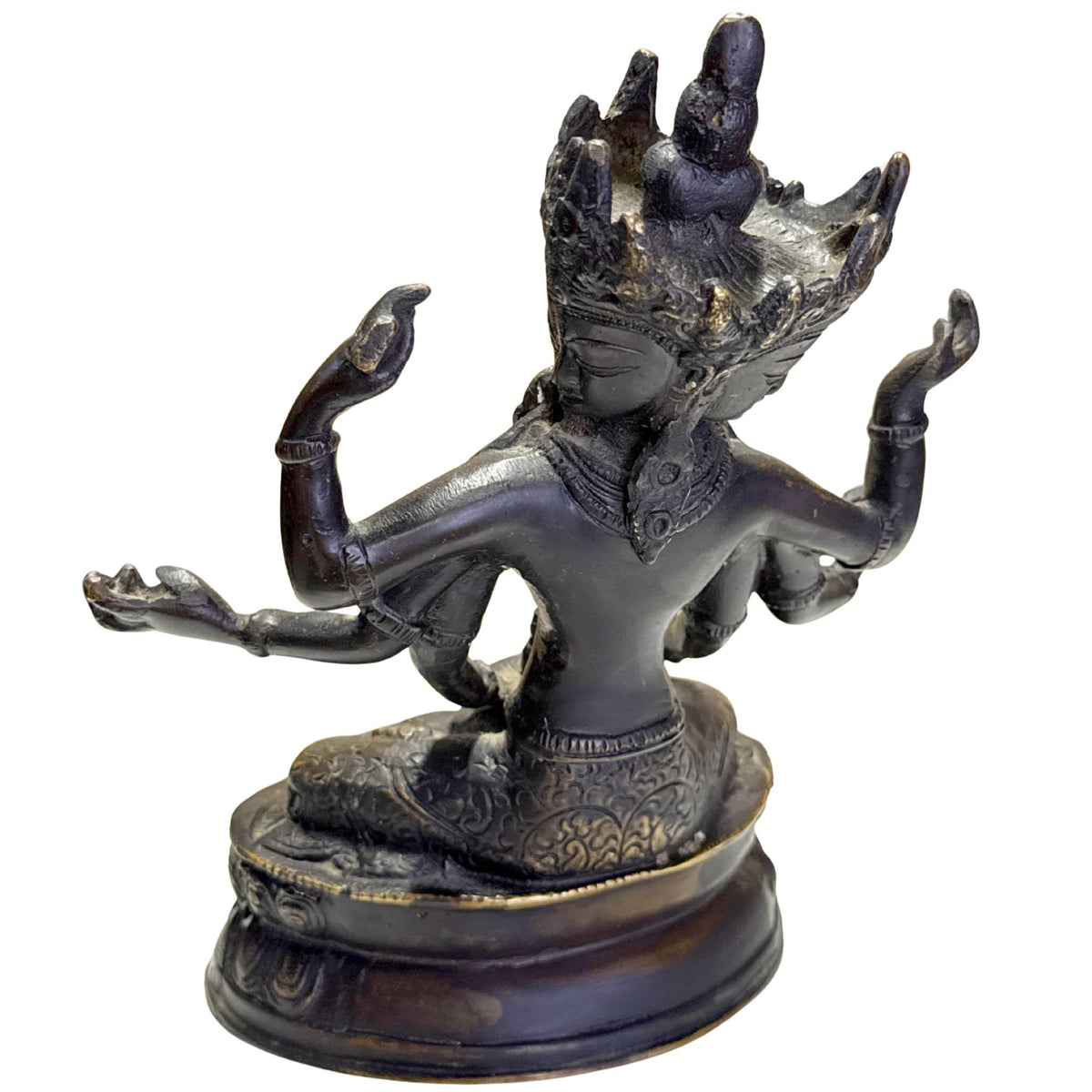 Himalaya Ushnishavijaya bronzen beeld met spirituele betekenis voor bescherming en lang leven