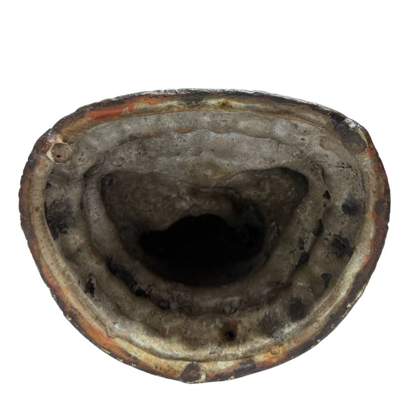 Himalaya boeddhistische kunst in brons met dhyana mudra en rustige meditatie uitstraling