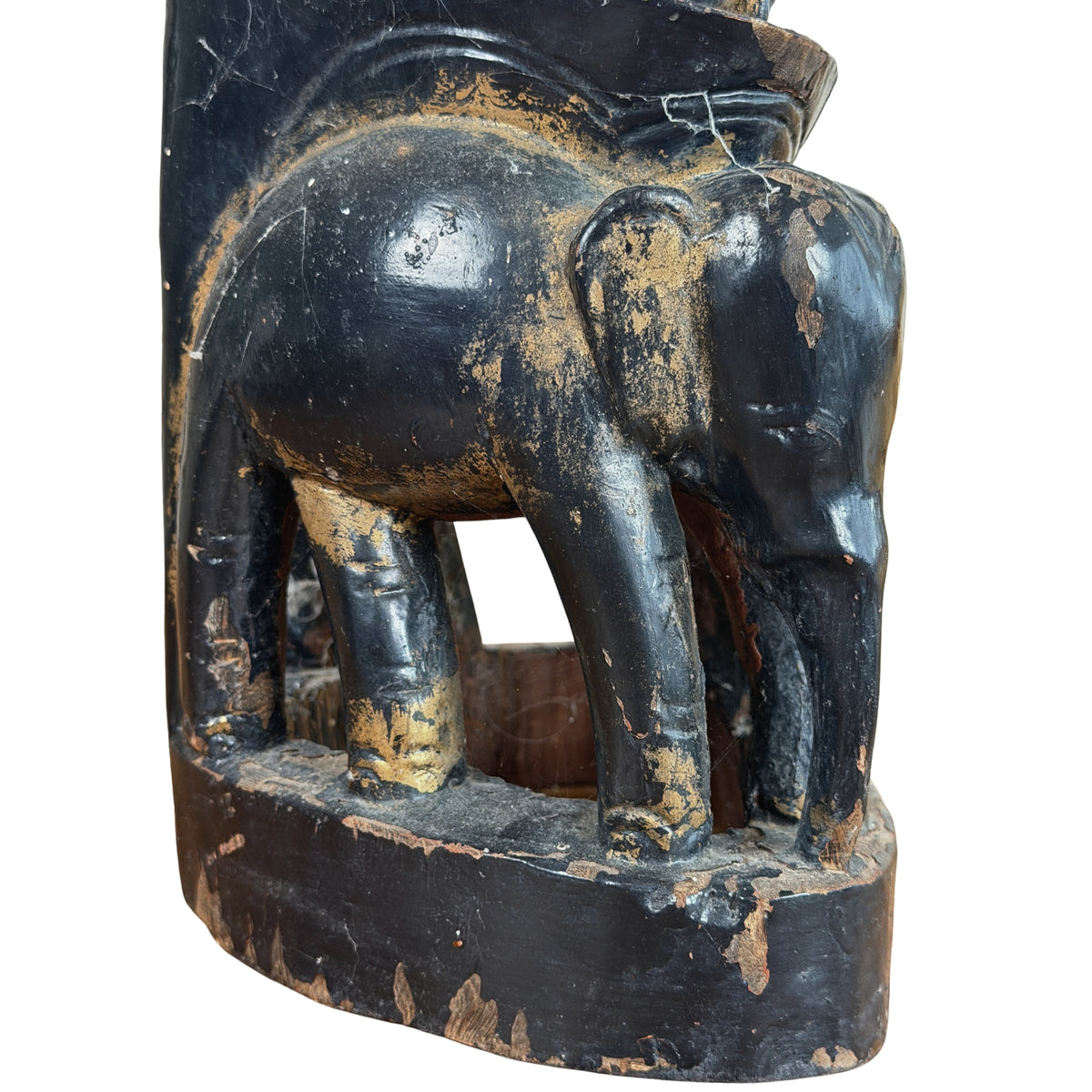 Olifant aan de zijkant van de troon, detail