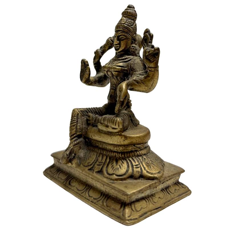 Indiaas bronzen beeld van de hindoe godin Lakshmi
