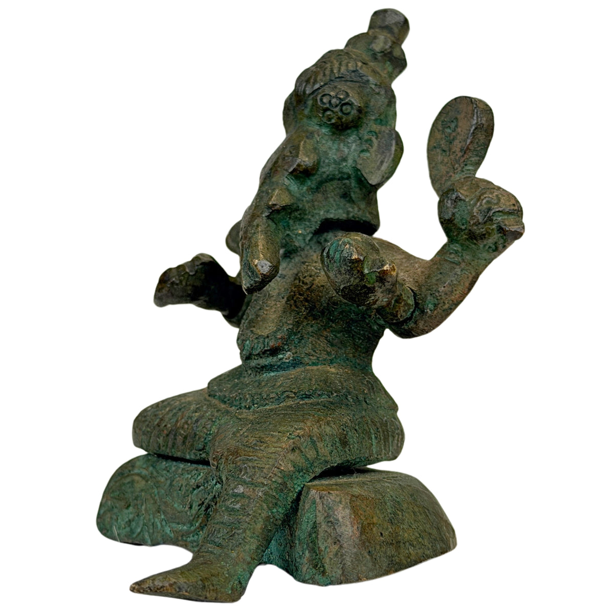 18e–19e-eeuwse Indiase Ganesha met contactslijtage op slurf en handen