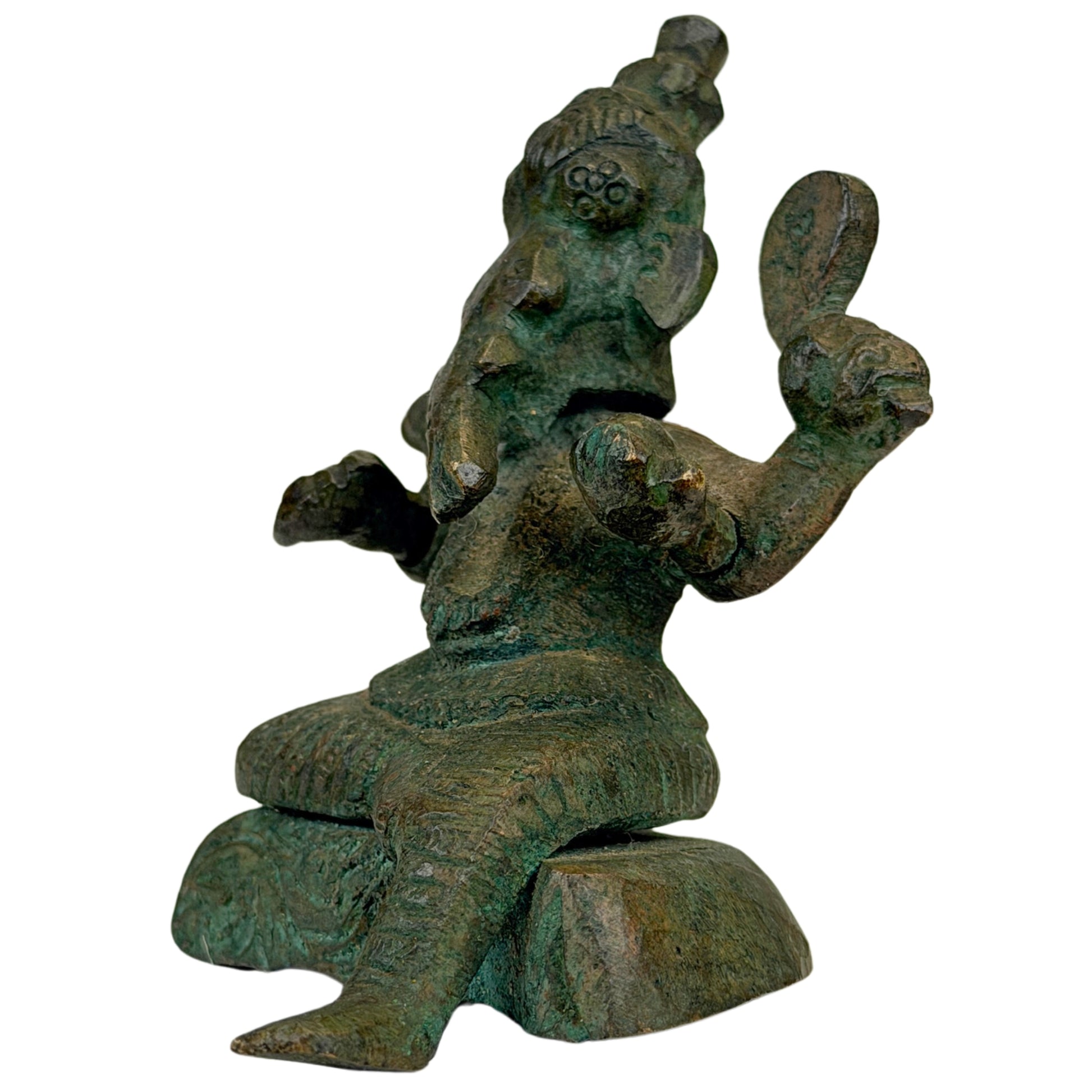 18e–19e-eeuwse Indiase Ganesha met contactslijtage op slurf en handen