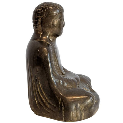 Japanse Boeddha van brons zittend in dhyana mudra, Japan