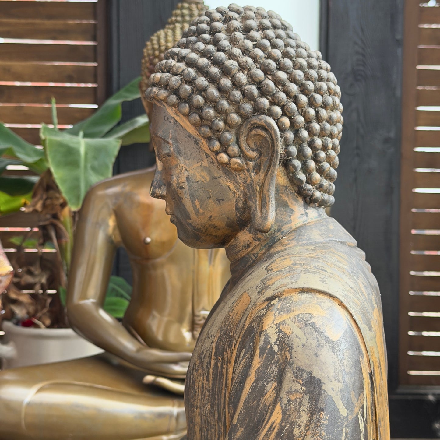 Japanse bronzen Boeddha in Dhyana Mudra