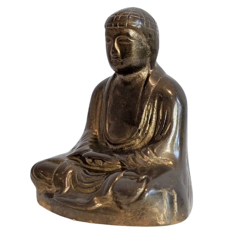 Japanse bronzen Boeddha compact formaat, meditatiehouding, Japan