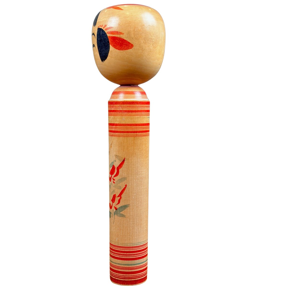 Japanse kokeshi, zijaanzicht van de andere kant