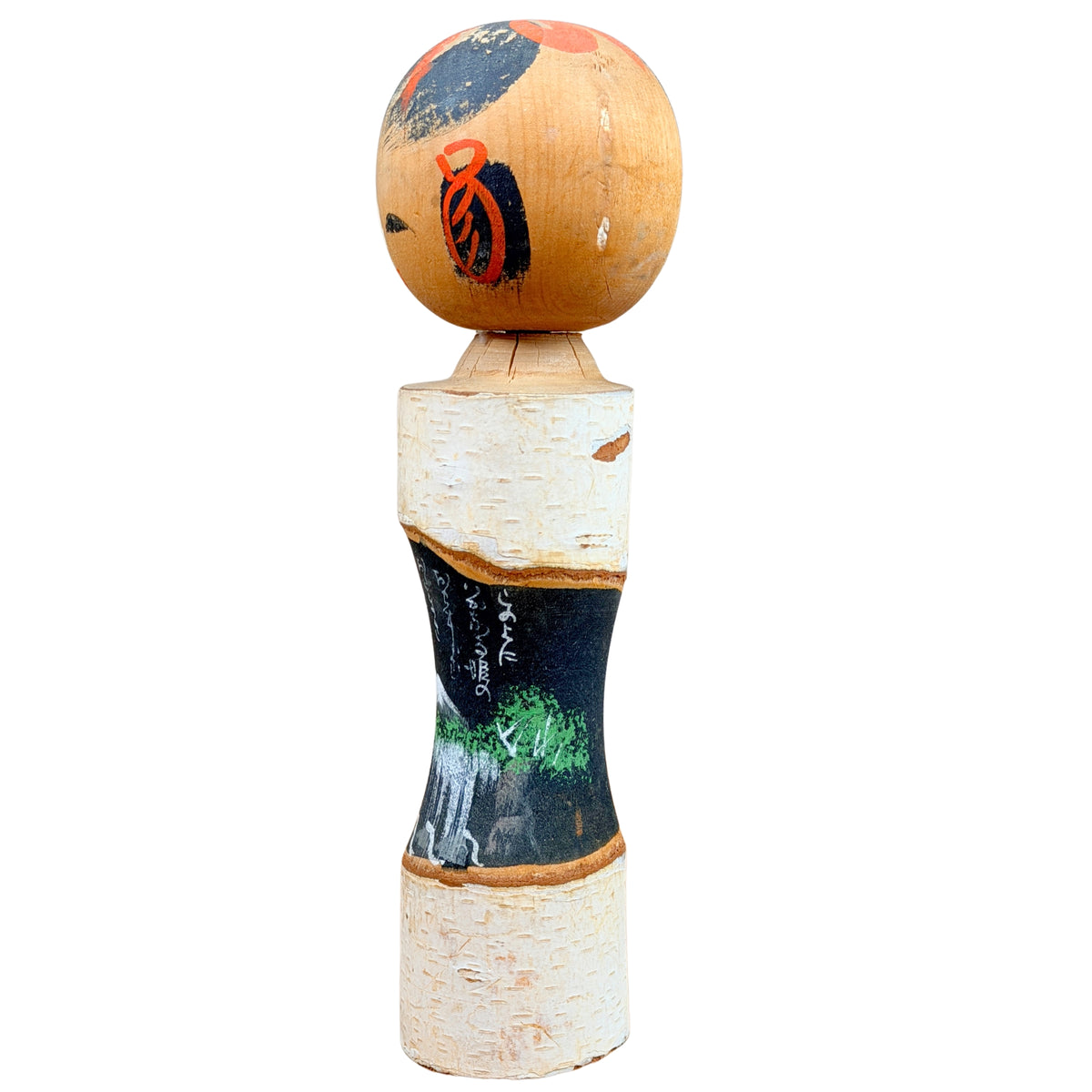 Tweede kokeshi, zijaanzicht