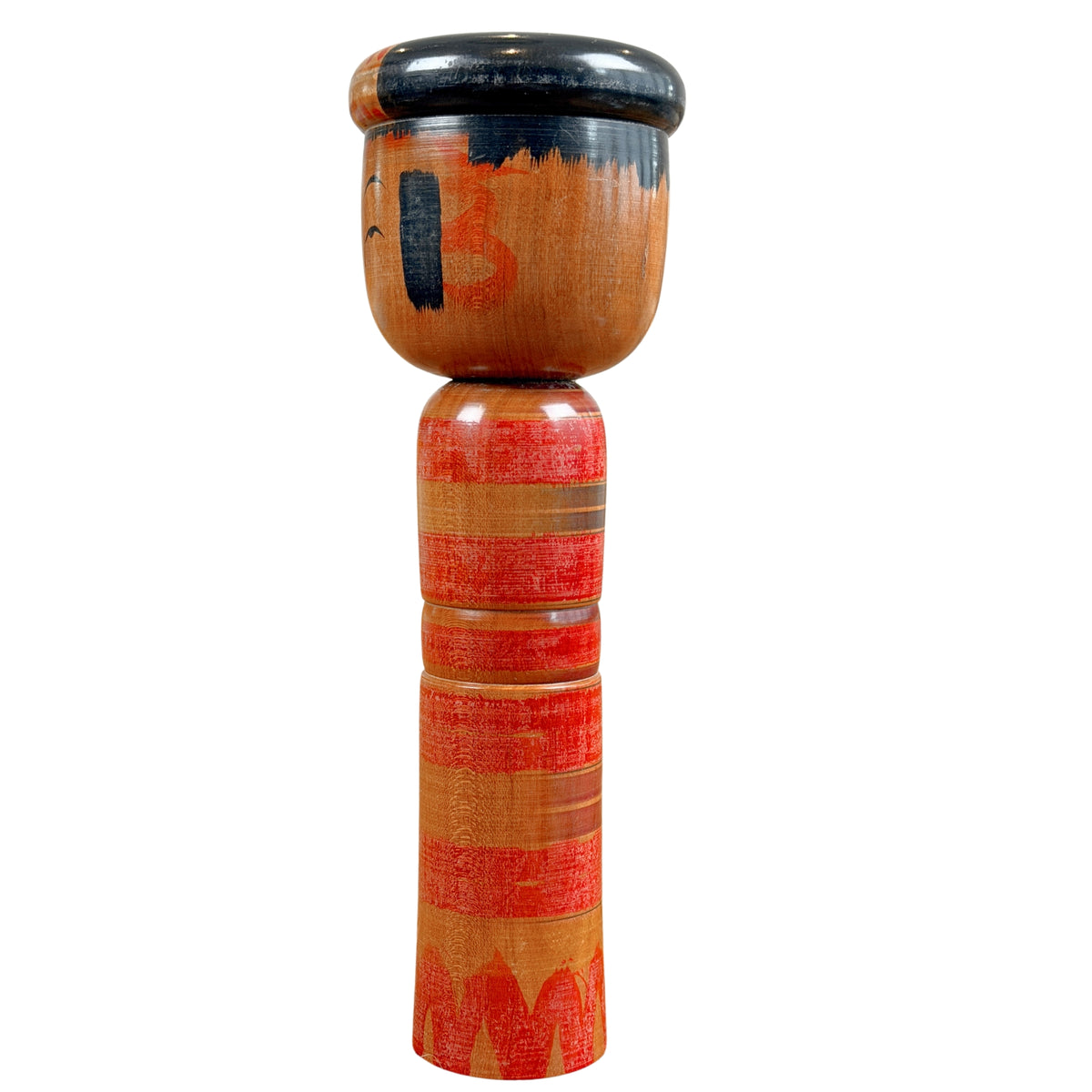 Japanse kokeshi, zijaanzicht van de andere kant