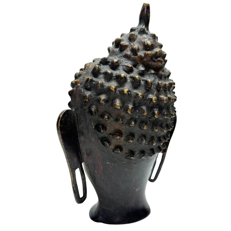 Boeddhakop uit de Kathmandu vallei Newar traditie met vuurverguld goud