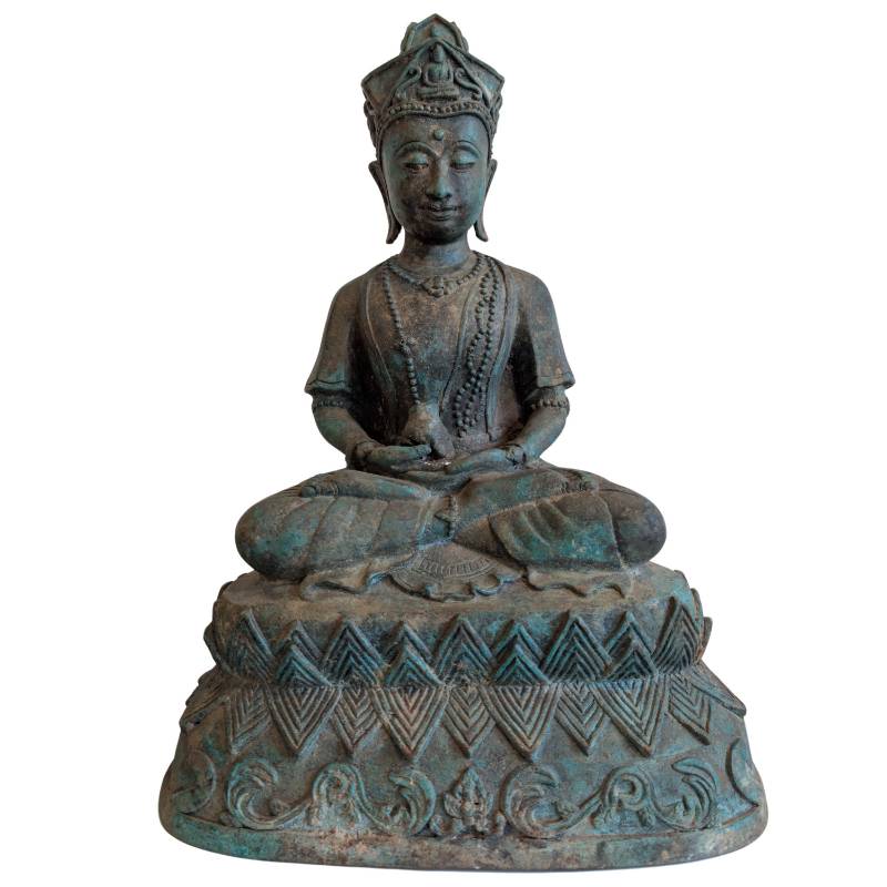 Khmer Avalokiteshvara bodhisattva in brons met kundika