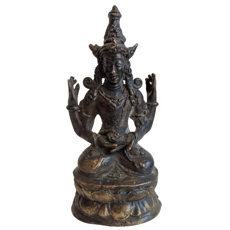 Khmer Lokeshvara reisbeeld in oud brons