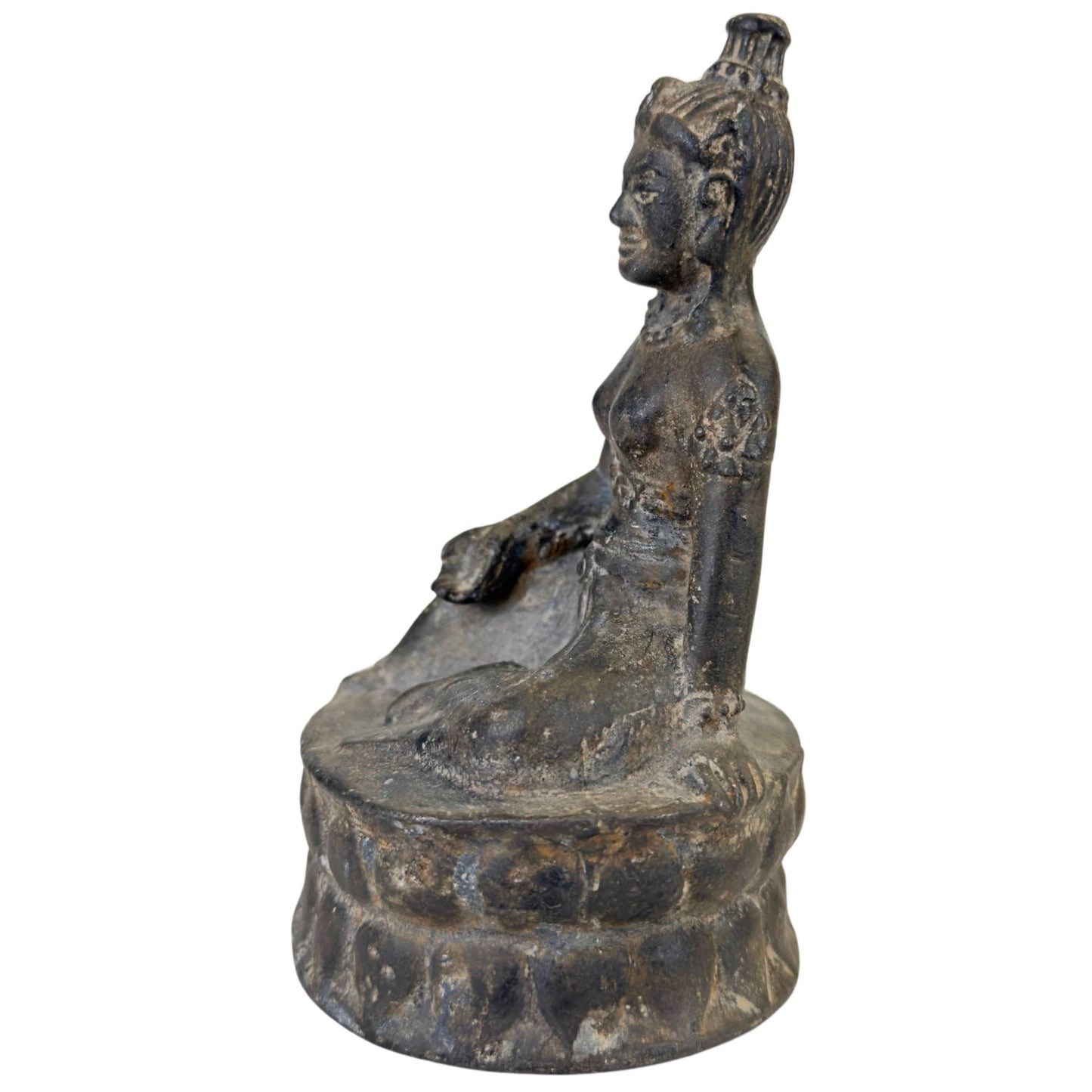 lotus basis bronzen beeld khmer stijl boeddhistische kunst