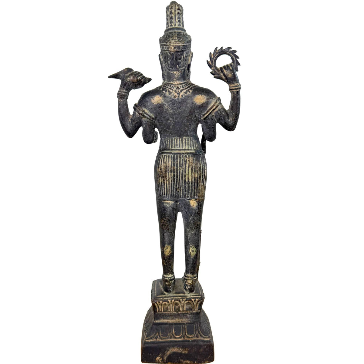 Bronzen Vishnu, Khmer-stijl, achteraanzicht