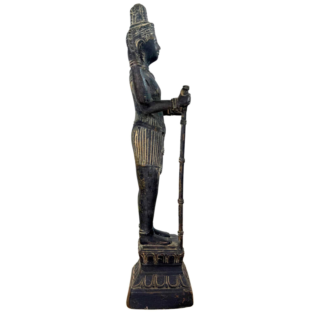 Bronzen Vishnu, Khmer-stijl, linkerzijaanzicht