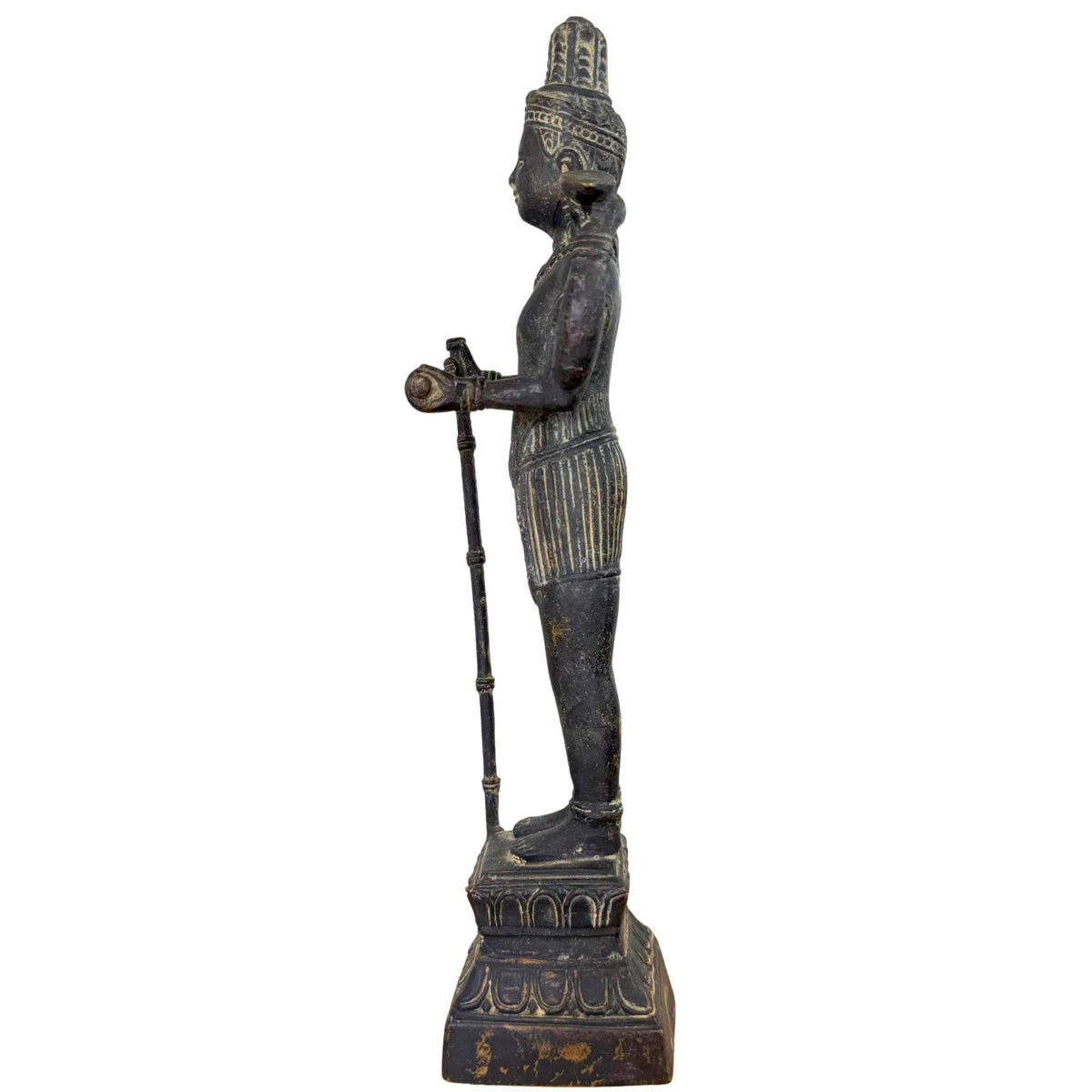 Bronzen Vishnu, Khmer-stijl, rechterzijaanzicht
