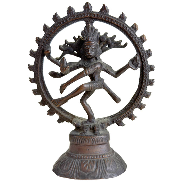 Klein Bronzen Shiva Nataraja Beeld – Indiaas Altaarbeeld – 13 cm