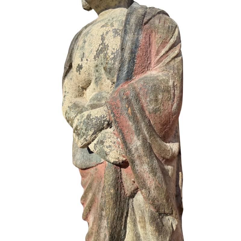 Kwan Yin beeld uit China met polychrome resten
