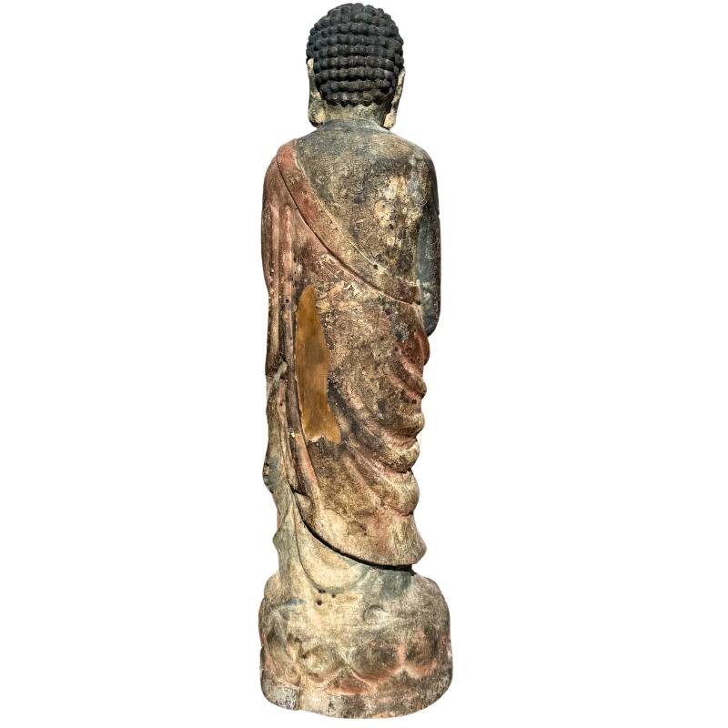 Kwanyin bodhisattva houten tempelbeeld
