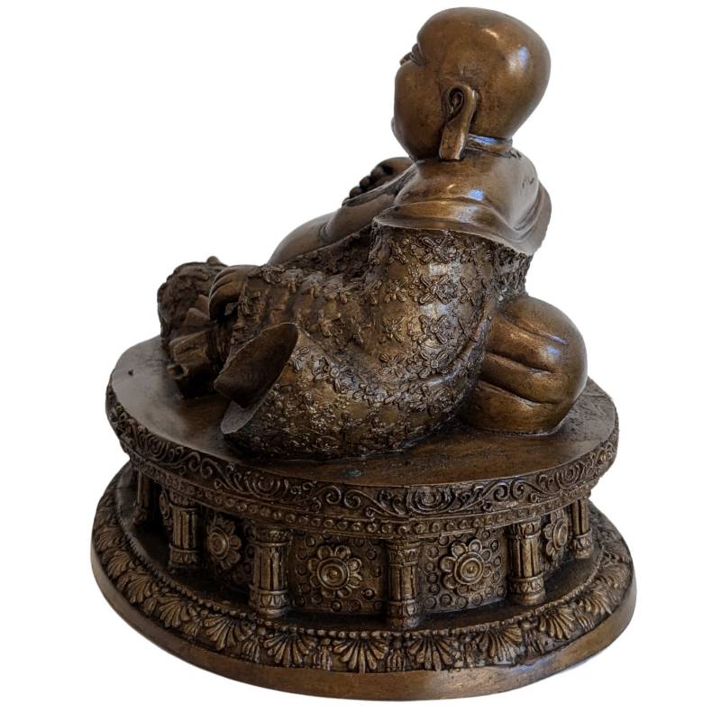 Chinees bronzen beeld van de Lachende Boeddha Budai