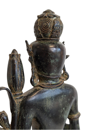 Oud bronzen beeld van de hindoeïstische godin Lakshmi