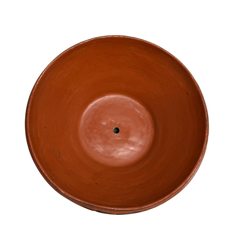 hoge birmaanse lakwerk offerpot met gelaagde opbouw
