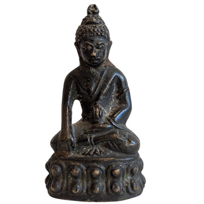 Mahayana reisbeeld met kalasha in brons
