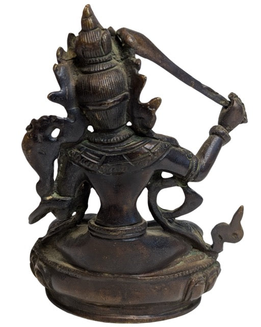 Manjushri bodhisattva van wijsheid Tibetaans bronzen beeld