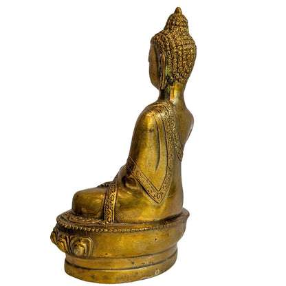 Medicijn Boeddha brons met warme patina Boeddhistisch verzamelobject