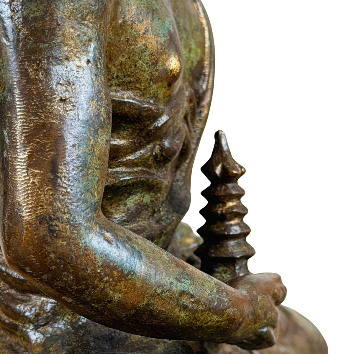 Detail van arm, gewaad en oude patina