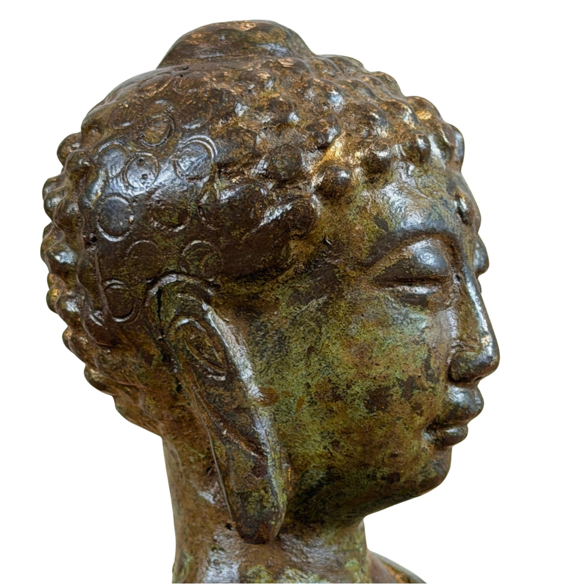 Detail van hoofd, oor en haarcurls