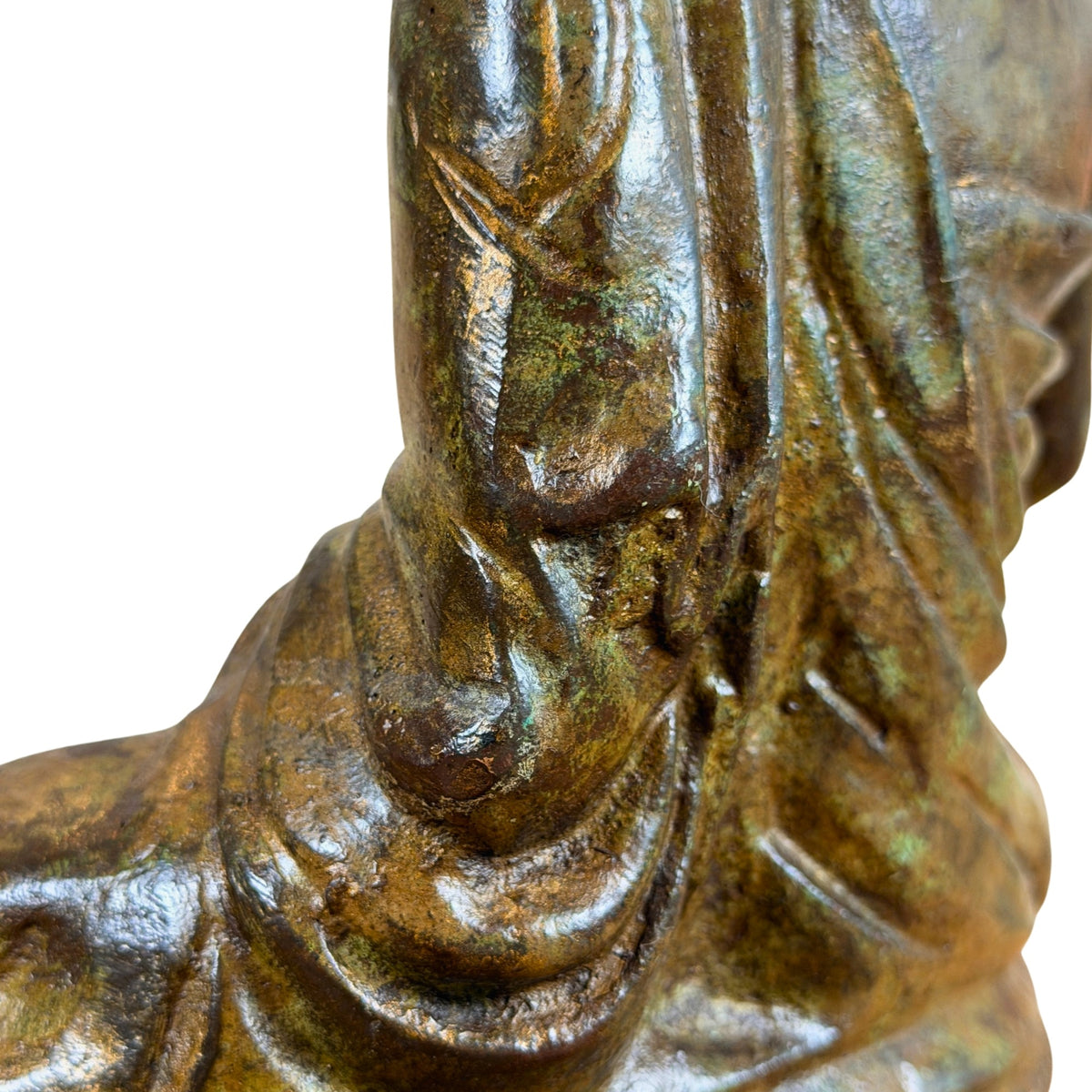 Close-up van gewaad en patina