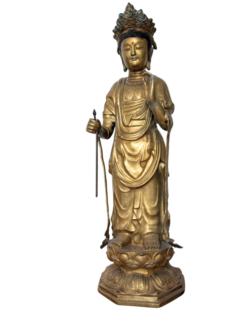 Monumental Japanese Sho-Kannon Bodhisattva | Edo Period (17th Century) | Masterpiece Temple Bronze
