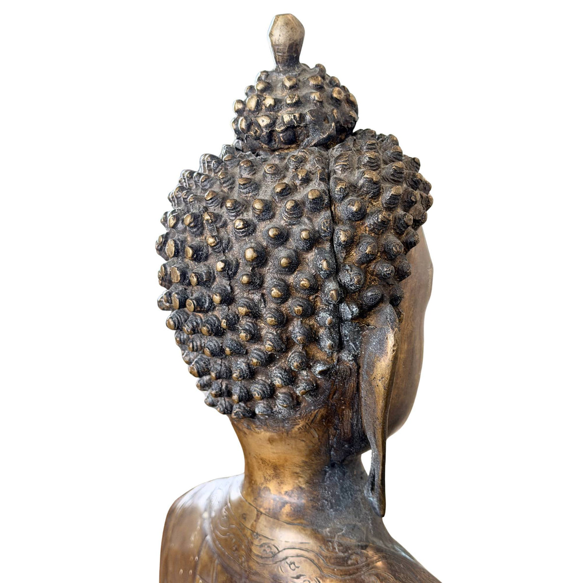Monumentale vuurvergulde bronzen Boeddha op lotustroon met onderrichtende vitarka mudra en zware 27 kg tempelkwaliteit