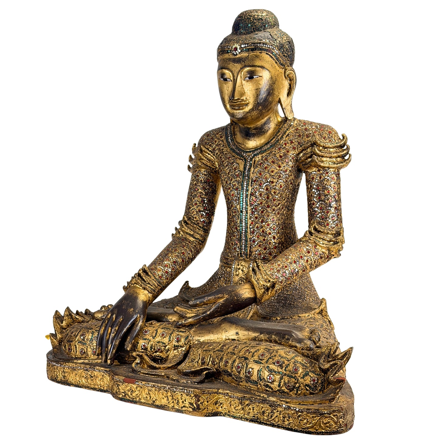 Museumwaardige antieke Birmese Boeddha