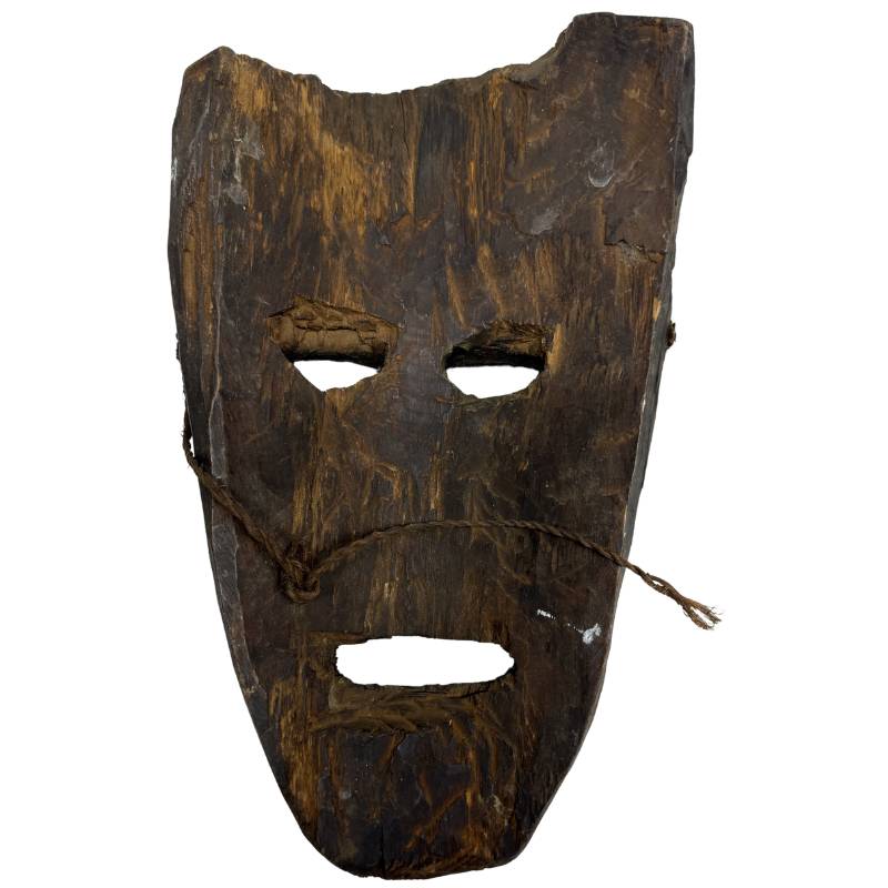 Traditioneel Himalaya masker uit Nepal met lang en smal gezicht

