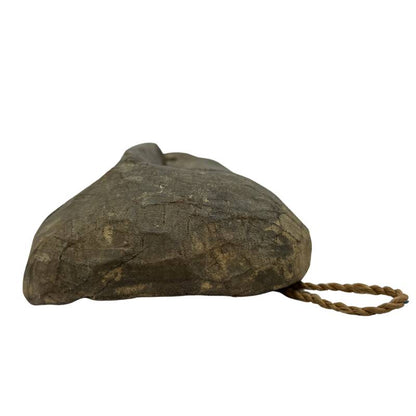 Authentiek Nepalees houten masker met originele koorden en patina  
