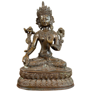 Nepalese bronzen Witte Tara, ca. 1925