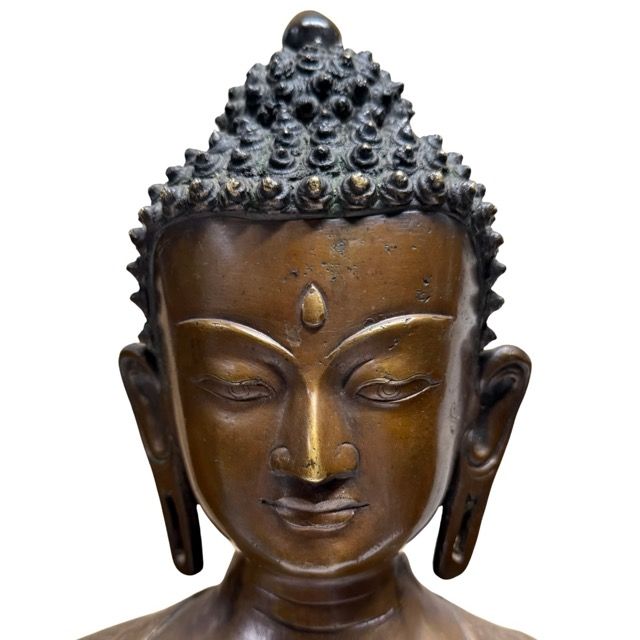 Newar bronzen Boeddha buste uit Nepal