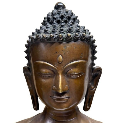 Newar bronzen Boeddha buste uit Nepal